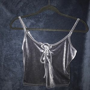 Velvet Crop Top